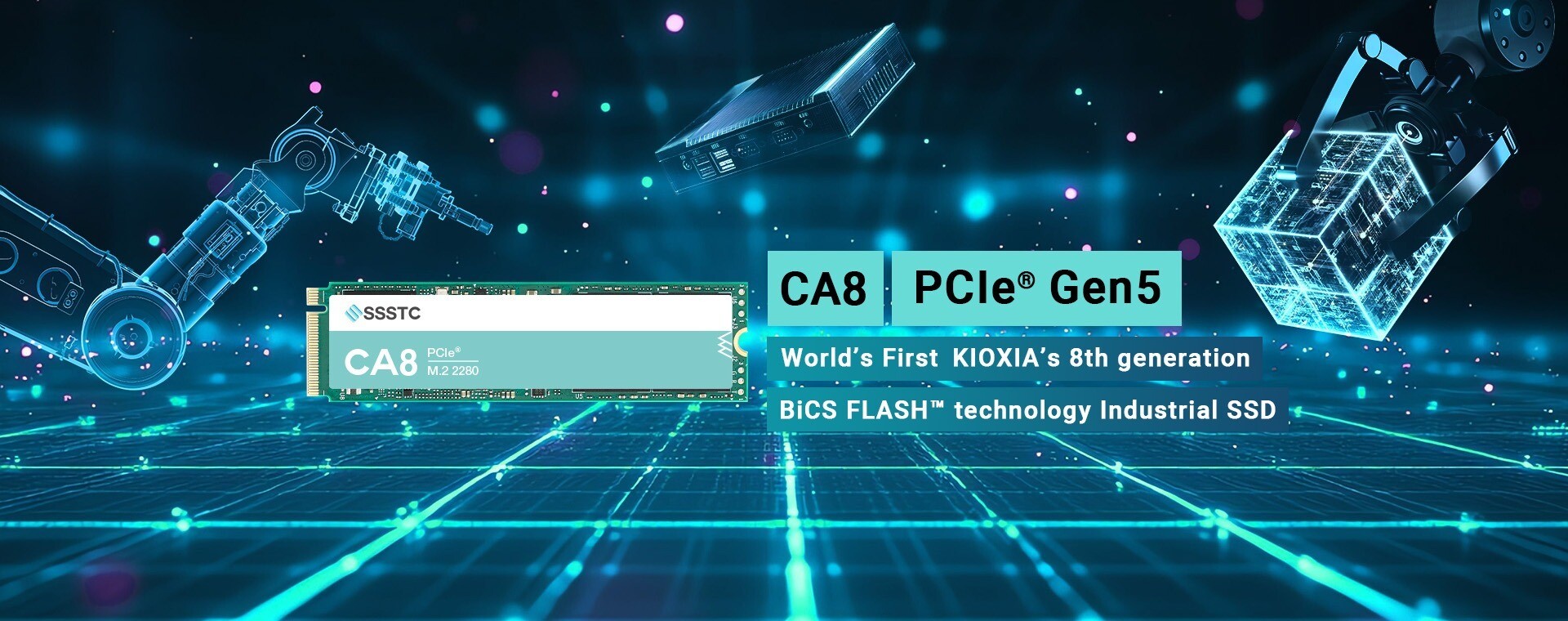 SSSTC запускає перший у світі промисловий SSD M.2 на флешпам'яті BiCS 8-го покоління від KIOXIA